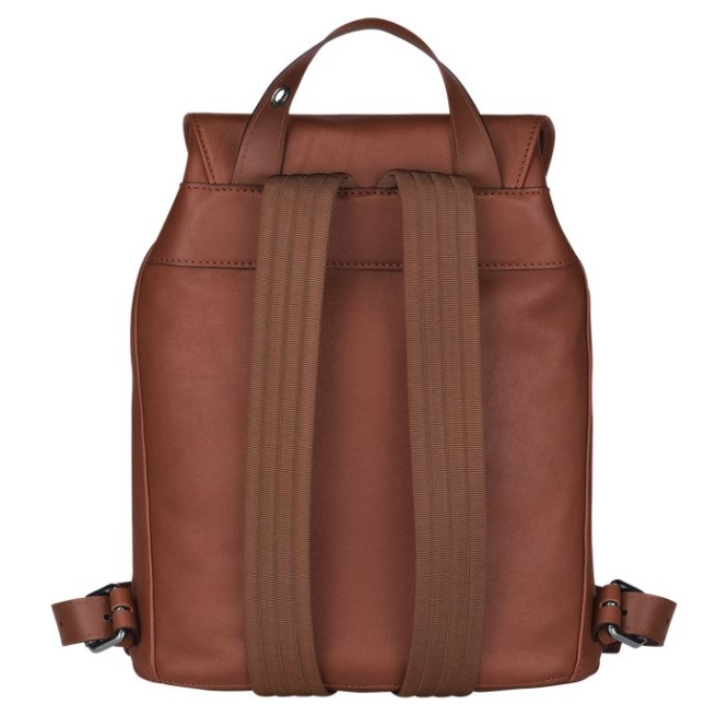 Men's Longchamp 3D S Backpacks Brown | UAE-0193BK