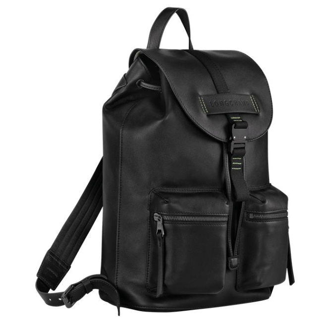 Men's Longchamp 3D Ultra Black M Backpacks Black | UAE-6127YV