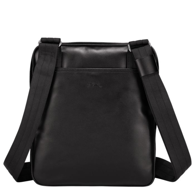 Men's Longchamp Baxi L Crossbody Bags Black | UAE-3720OY