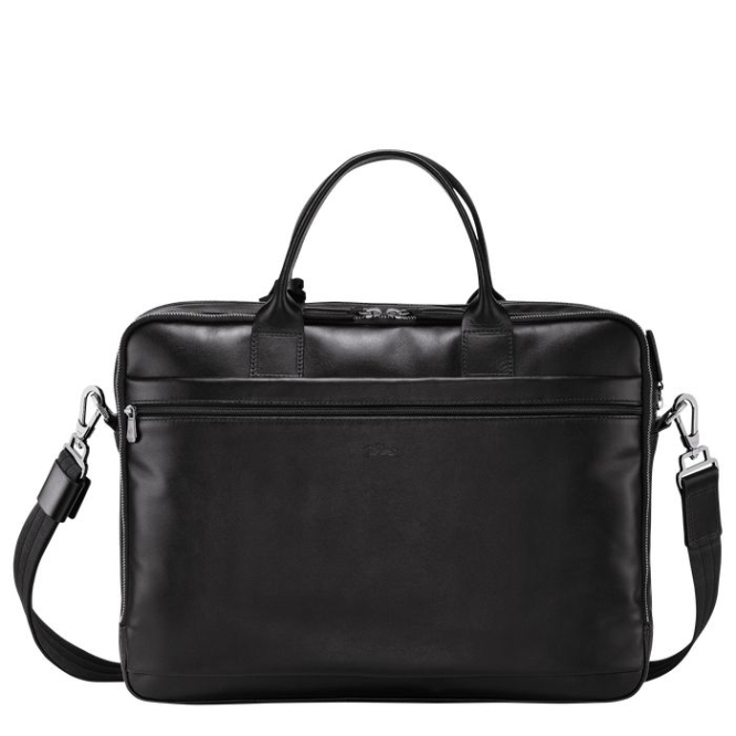 Men's Longchamp Baxi M Document Holders Black | UAE-8072VS