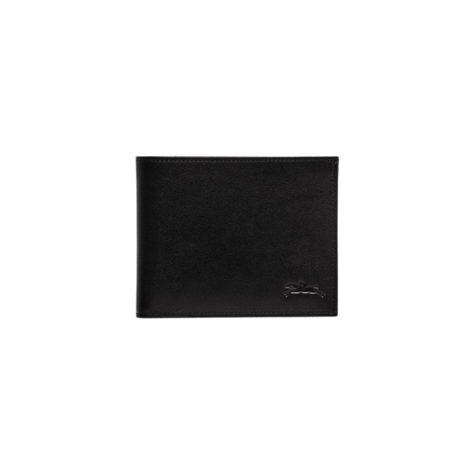 Men's Longchamp Baxi Wallets Black | UAE-2638WG