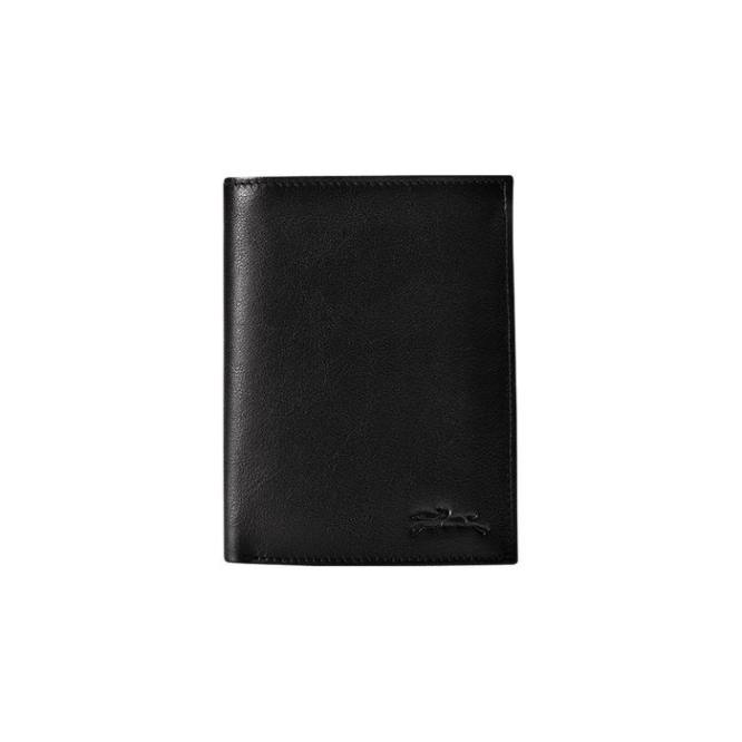 Men's Longchamp Baxi Wallets Black | UAE-8795NV