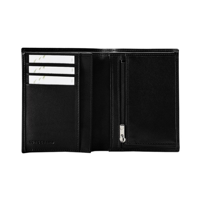 Men's Longchamp Baxi Wallets Black | UAE-8795NV