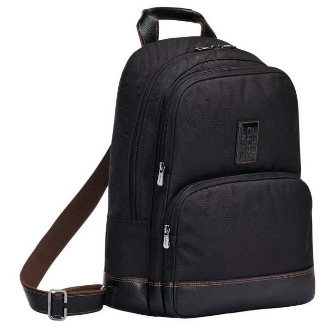 Men's Longchamp Boxford Backpacks Black | UAE-4961AF