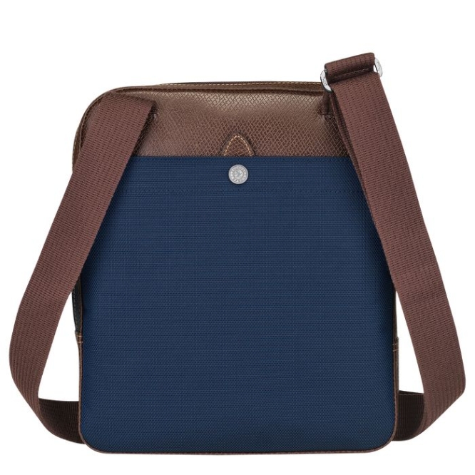 Men's Longchamp Boxford L Crossbody Bags Navy | UAE-7985OA