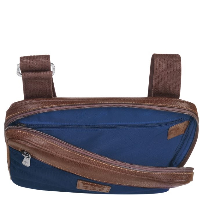 Men's Longchamp Boxford L Crossbody Bags Navy | UAE-7985OA