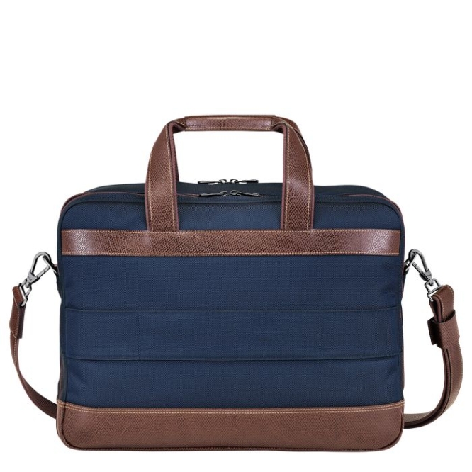 Men's Longchamp Boxford L Document Holders Navy | UAE-1287SK