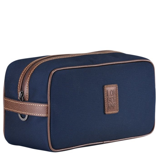 Men's Longchamp Boxford Toiletry Bags Navy | UAE-2953EZ