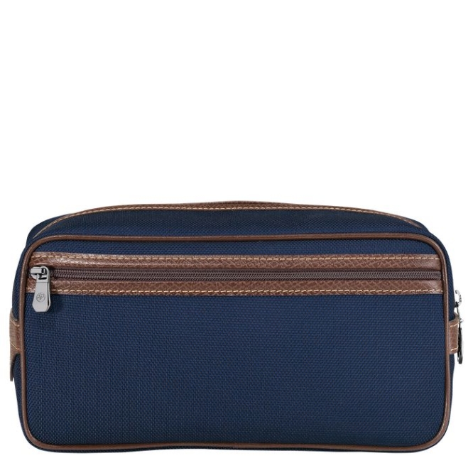 Men's Longchamp Boxford Toiletry Bags Navy | UAE-2953EZ