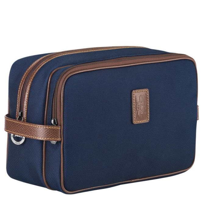 Men's Longchamp Boxford Toiletry Bags Navy | UAE-5094BA