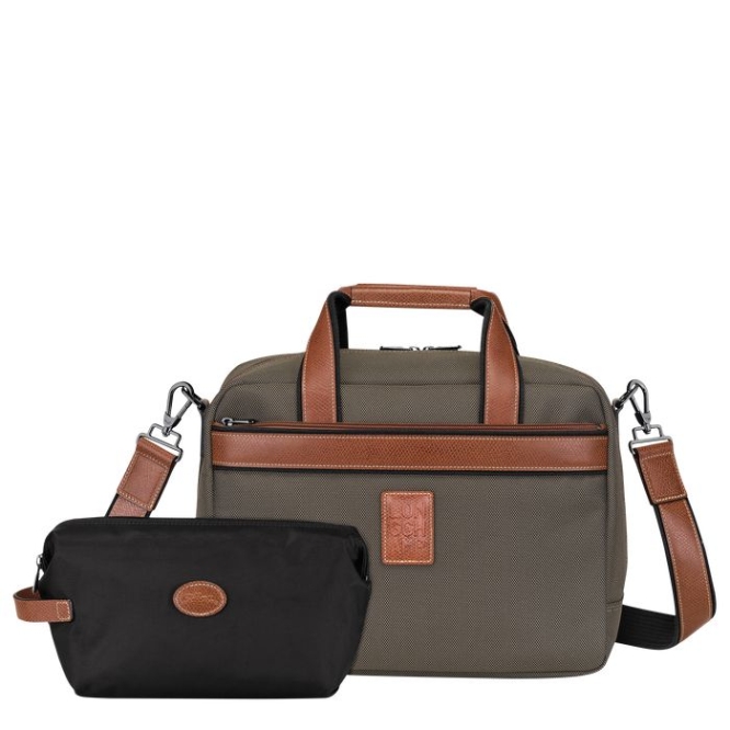 Men's Longchamp Boxford Travel Bags Brown | UAE-9571HZ