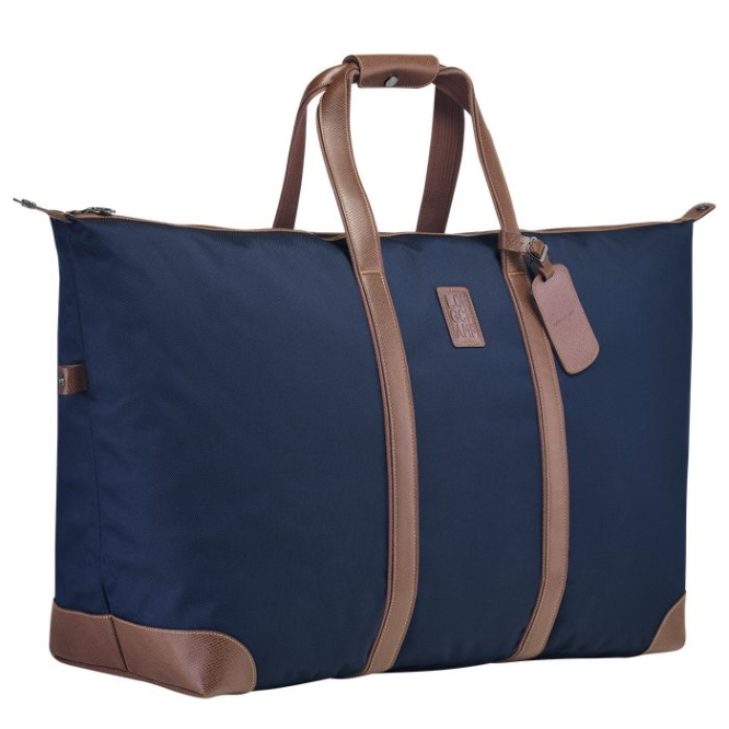 Men's Longchamp Boxford Travel Bags Navy | UAE-0283NS