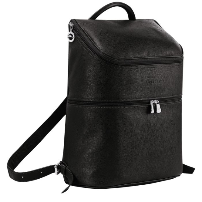 Men's Longchamp Le Foulonné Backpacks Black | UAE-7831TO