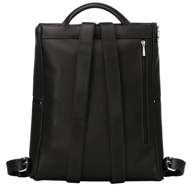 Men's Longchamp Le Foulonné Backpacks Black | UAE-7831TO