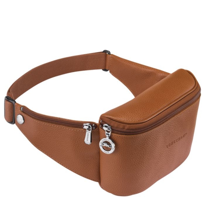 Men's Longchamp Le Foulonné Belt Bags Brown | UAE-3946PR