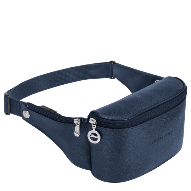 Men's Longchamp Le Foulonné Belt Bags Navy | UAE-5381XW