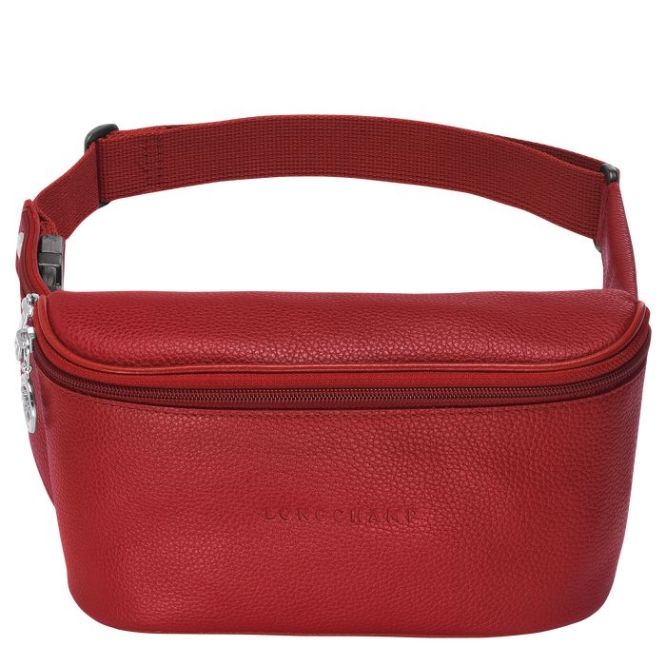 Men\'s Longchamp Le Foulonné Belt Bags Red | UAE-9754NA