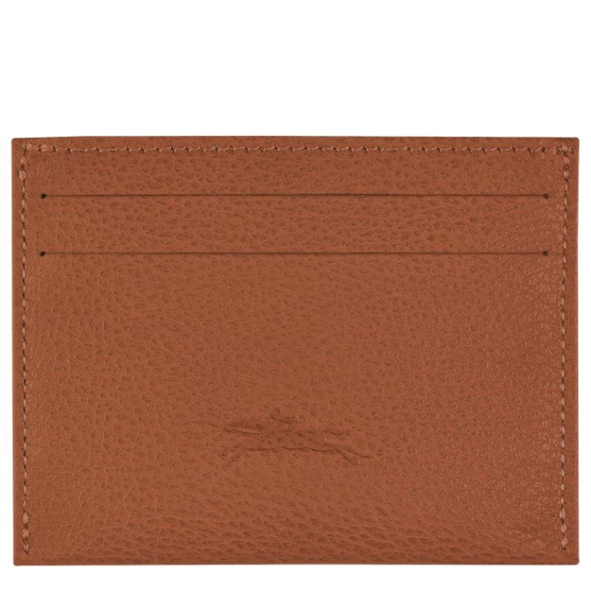 Men's Longchamp Le Foulonné Cardholders & Coin Purses Brown | UAE-0723AC