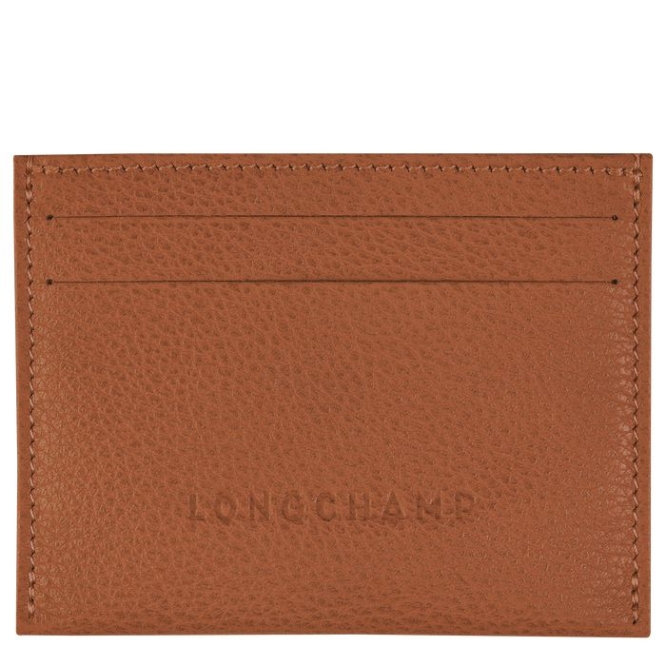 Men\'s Longchamp Le Foulonné Cardholders & Coin Purses Brown | UAE-0723AC