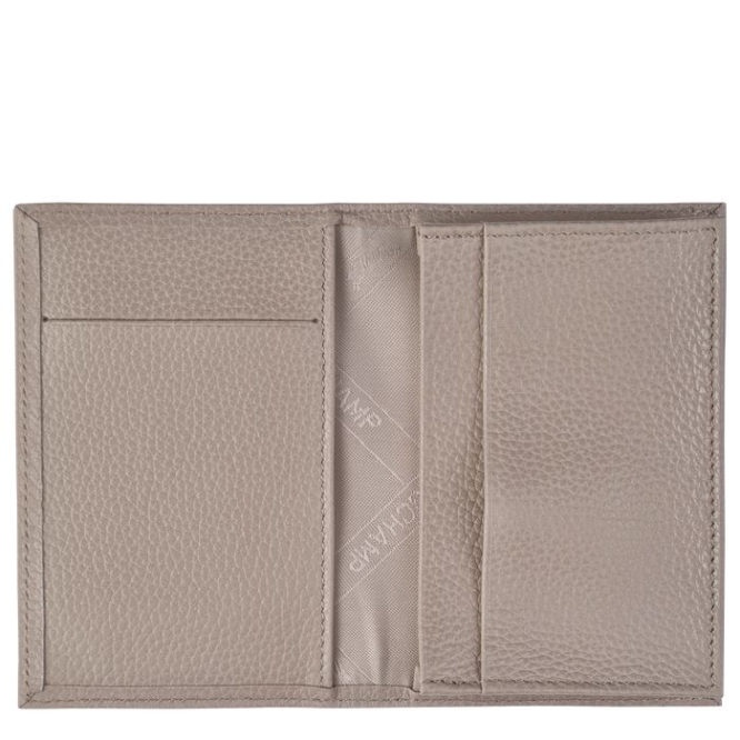 Men's Longchamp Le Foulonné Cardholders & Coin Purses Grey | UAE-7423JY