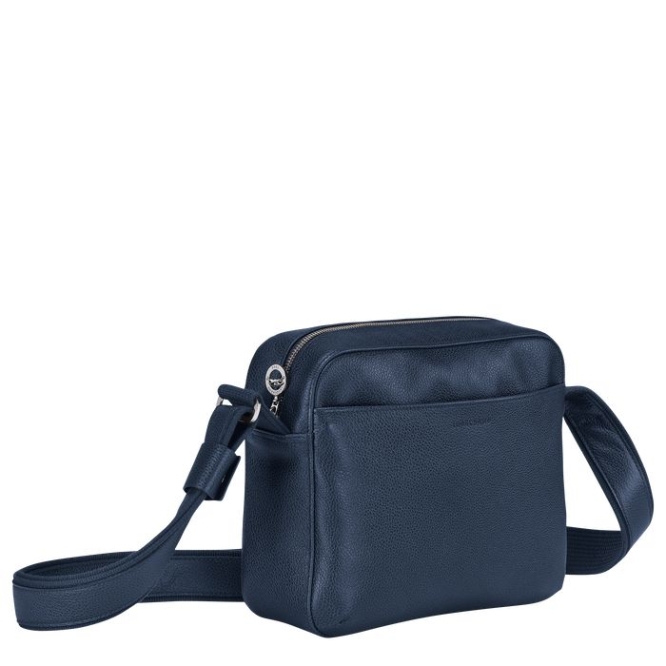 Men's Longchamp Le Foulonné Crossbody Bags Navy | UAE-6039UF