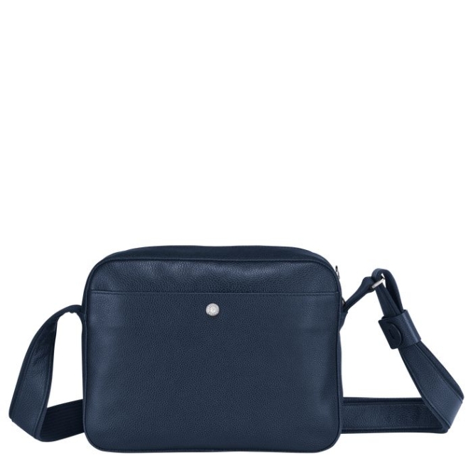 Men's Longchamp Le Foulonné Crossbody Bags Navy | UAE-6039UF