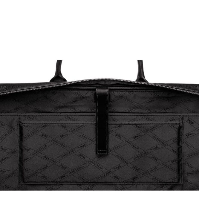 Men's Longchamp Le Foulonné L Document Holders Black | UAE-5340HX