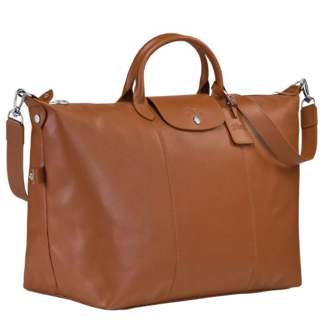 Men's Longchamp Le Foulonné L Travel Bags Brown | UAE-0438XT