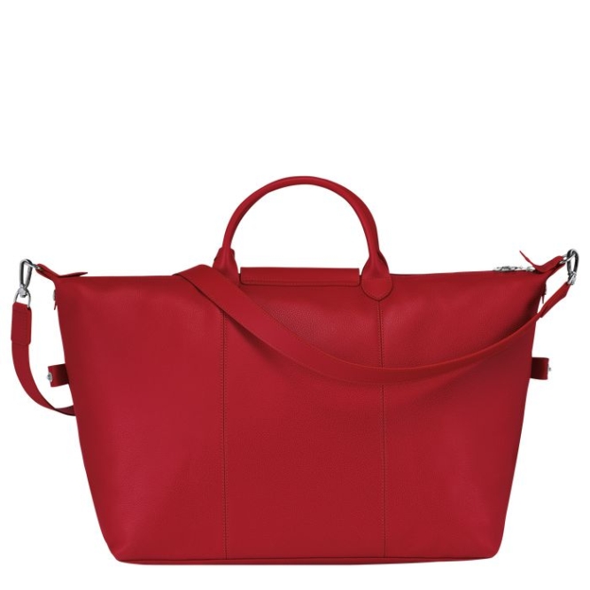 Men's Longchamp Le Foulonné L Travel Bags Red | UAE-4850JX