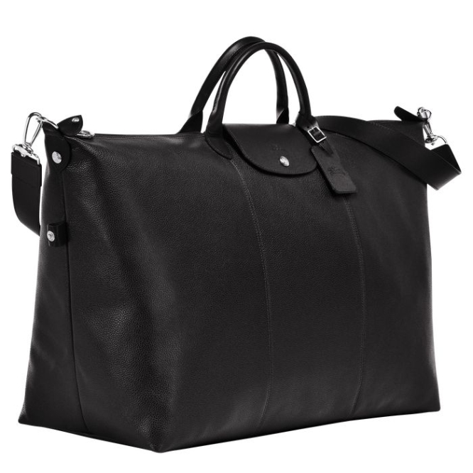 Men's Longchamp Le Foulonné L Travel Bags Black | UAE-9038LF