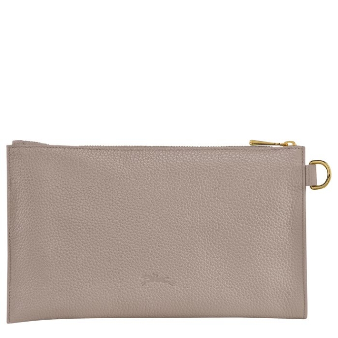 Men's Longchamp Le Foulonné Pouches & Cases Grey | UAE-8641CK