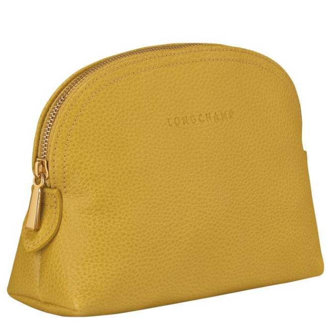 Men's Longchamp Le Foulonné Pouches & Cases Yellow | UAE-9067EA