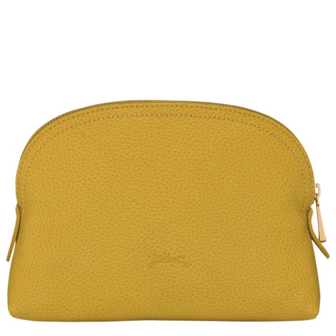 Men's Longchamp Le Foulonné Pouches & Cases Yellow | UAE-9067EA