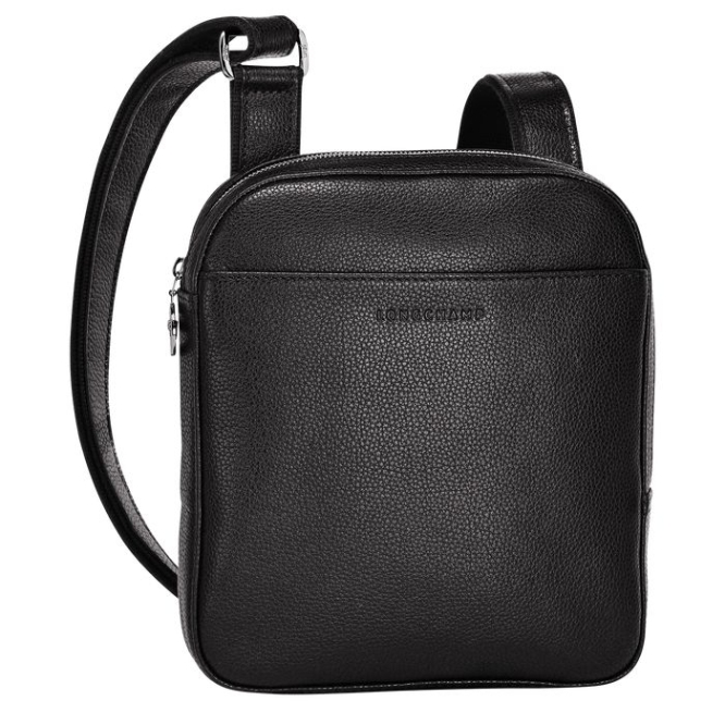 Men\'s Longchamp Le Foulonné S Crossbody Bags Black | UAE-8913TV