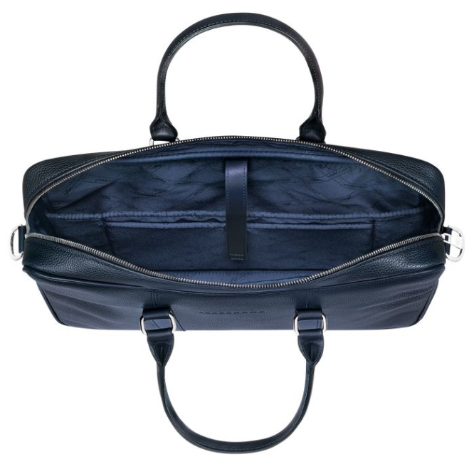 Men's Longchamp Le Foulonné S Document Holders Navy | UAE-0264BI