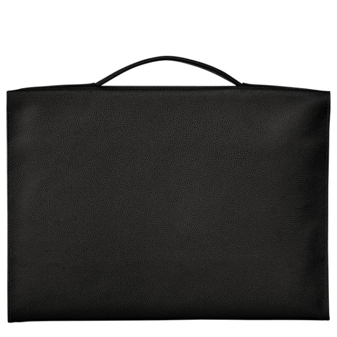 Men's Longchamp Le Foulonné S Document Holders Black | UAE-0483BN