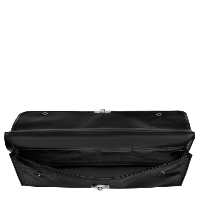 Men's Longchamp Le Foulonné S Document Holders Black | UAE-0483BN