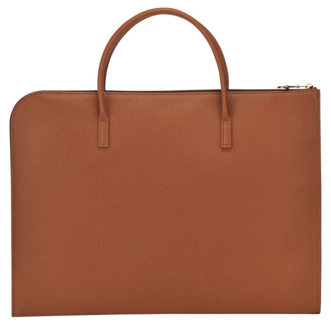 Men's Longchamp Le Foulonné S Document Holders Brown | UAE-1678SH