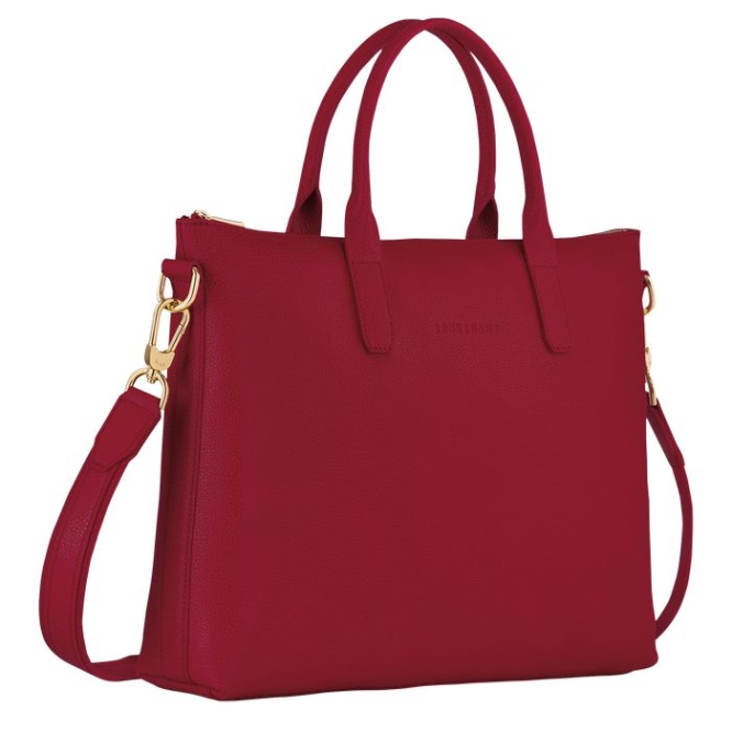 Men's Longchamp Le Foulonné S Document Holders Red | UAE-6183UZ