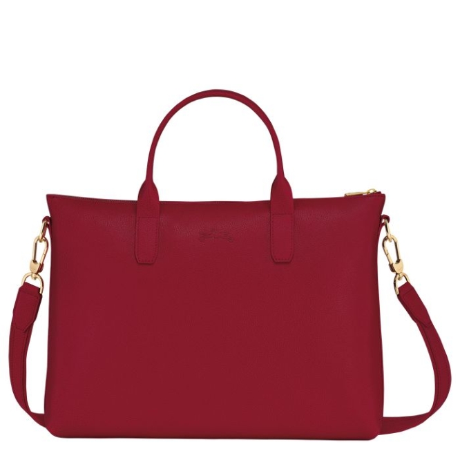 Men's Longchamp Le Foulonné S Document Holders Red | UAE-6183UZ