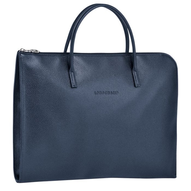 Men's Longchamp Le Foulonné S Document Holders Navy | UAE-7381OT