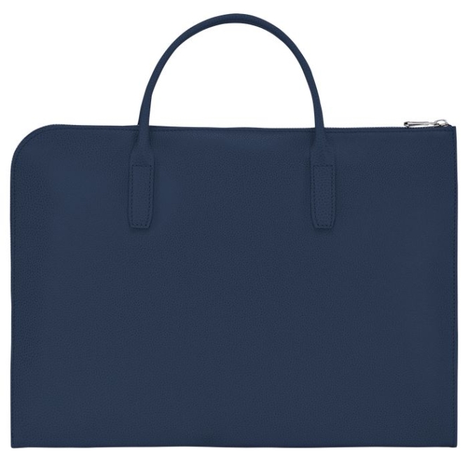 Men's Longchamp Le Foulonné S Document Holders Navy | UAE-7381OT