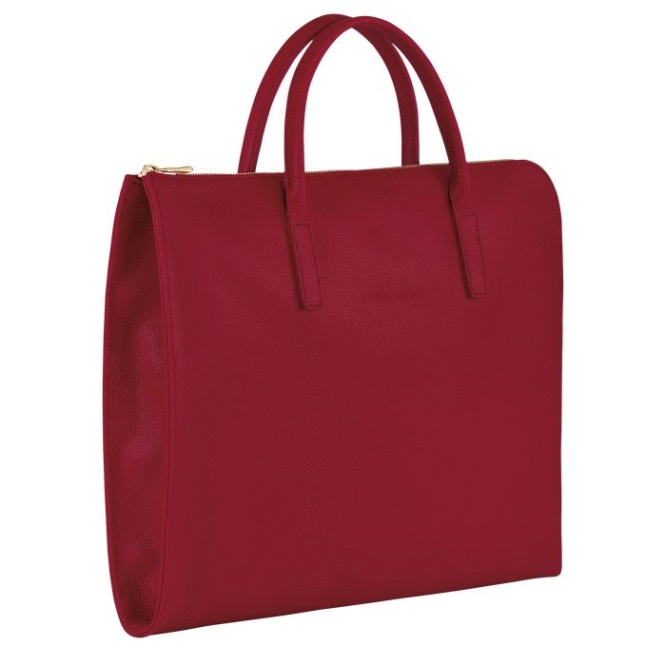 Men's Longchamp Le Foulonné S Document Holders Red | UAE-7865SM