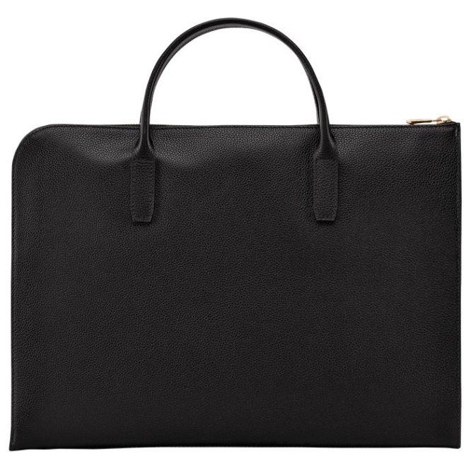 Men's Longchamp Le Foulonné S Document Holders Black | UAE-8536ZU