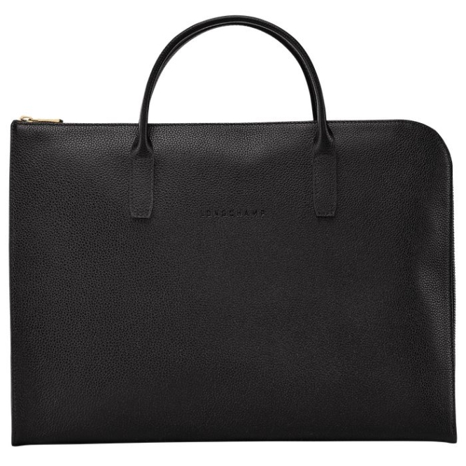 Men\'s Longchamp Le Foulonné S Document Holders Black | UAE-8536ZU