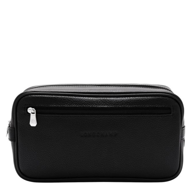 Men\'s Longchamp Le Foulonné Toiletry Bags Black | UAE-1398JA