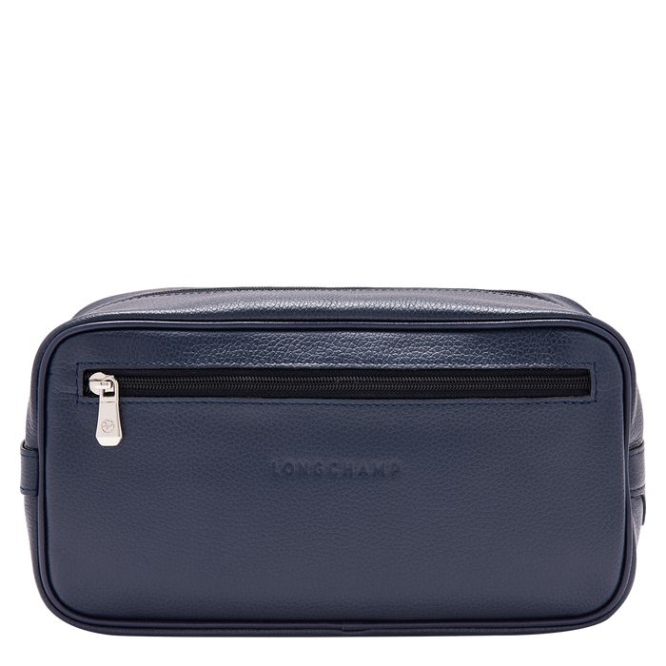 Men\'s Longchamp Le Foulonné Toiletry Bags Navy | UAE-2793RK