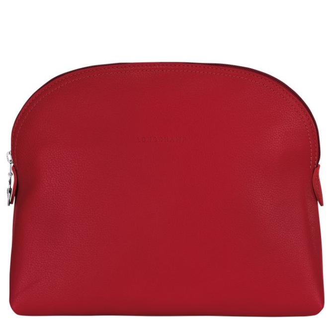 Men\'s Longchamp Le Foulonné Toiletry Bags Red | UAE-3517BE