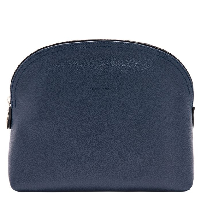 Men\'s Longchamp Le Foulonné Toiletry Bags Navy | UAE-3765XW