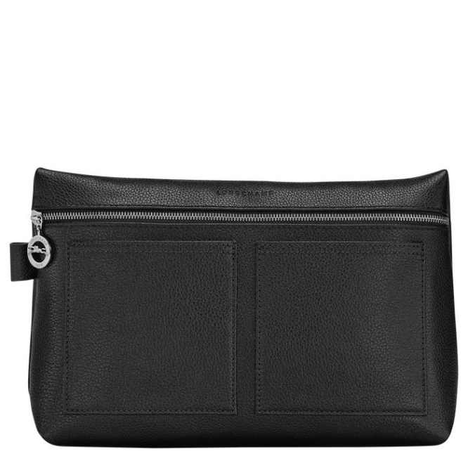 Men\'s Longchamp Le Foulonné Toiletry Bags Black | UAE-4753TL